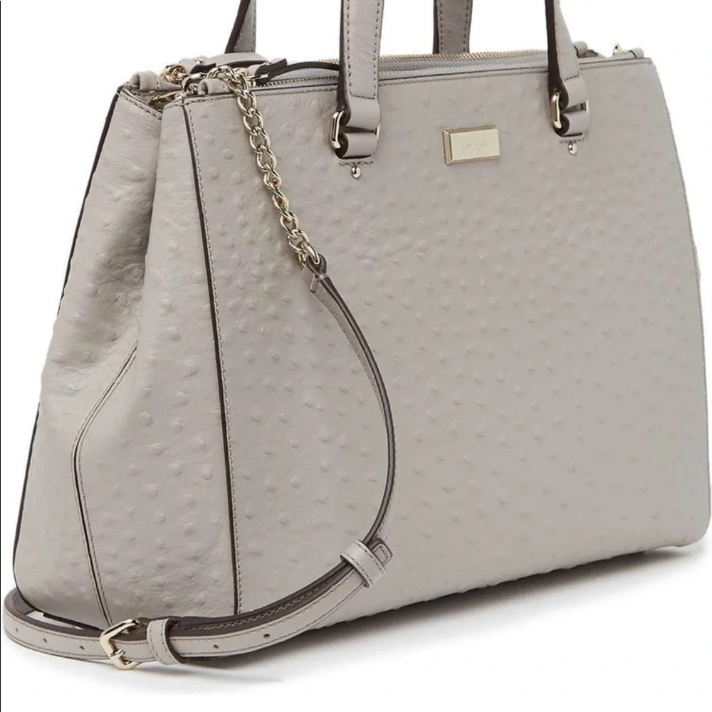 NWOT Kate spade Loden Bristol drive ostrich satchel